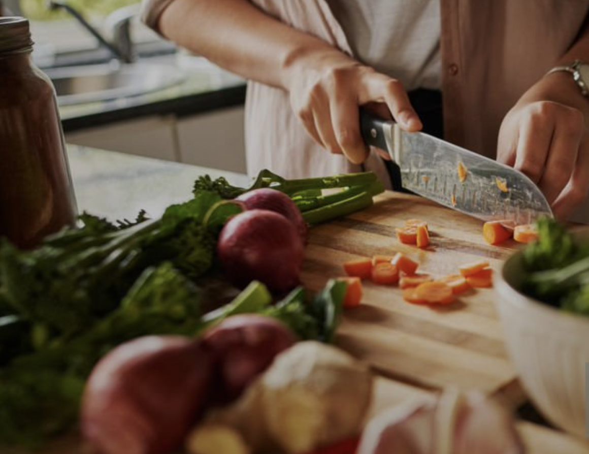 Food preparation and chopping ingredients